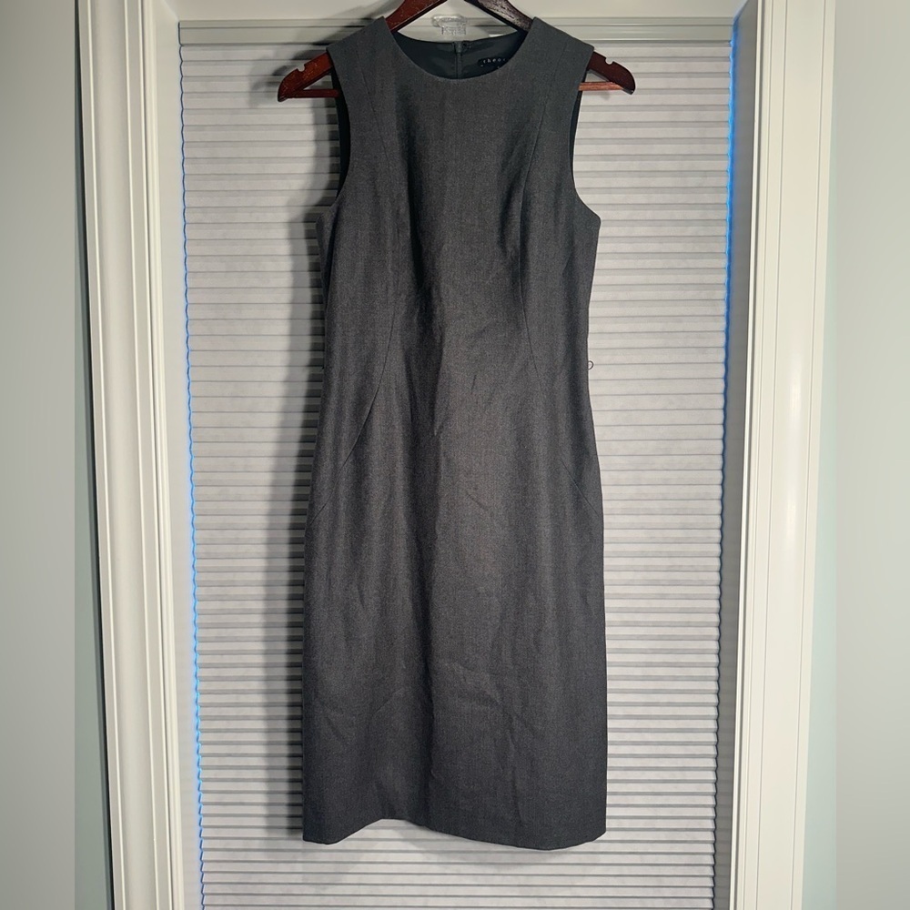 Theory grey wool dress